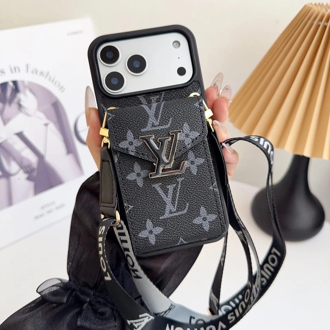 Louis Vuitton iPhone 18 Pro Wallet Card Holder Case – Luxury Designer Cover