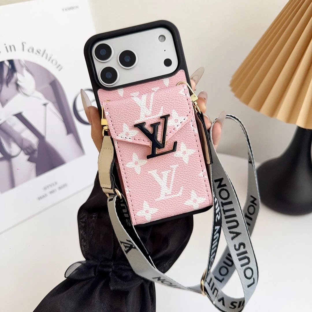 Louis Vuitton iPhone 18 Pro Wallet Card Holder Case – Luxury Designer Cover
