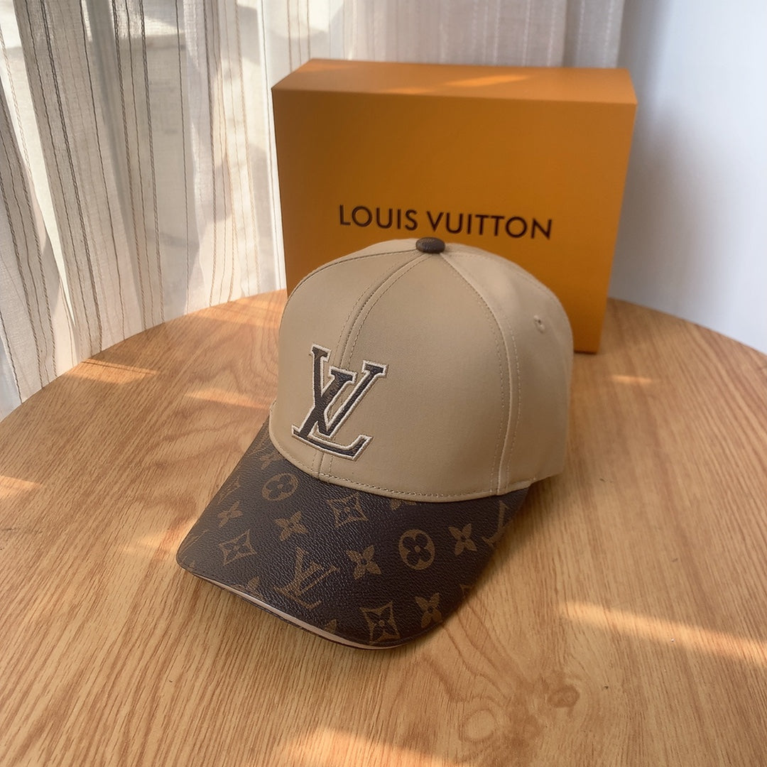 Louis Vuitton Embroidered PU Patchwork Baseball Cap