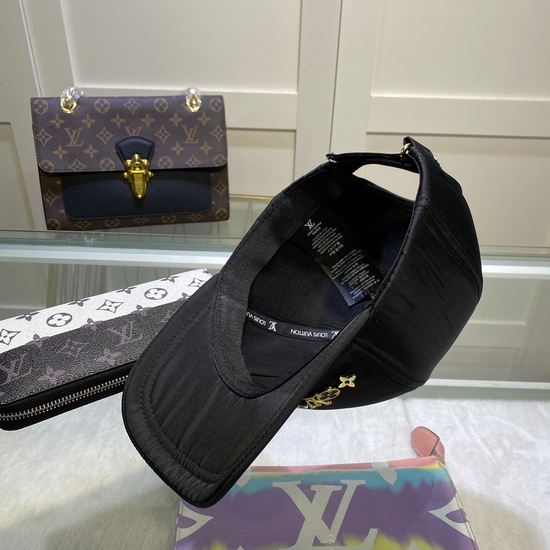 Louis Vuitton Satin LV Monogram Baseball Cap for Men & Women | Luxury Designer Cap