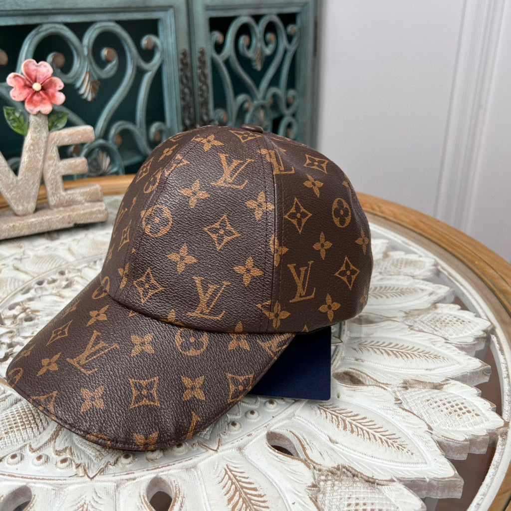Luxury Louis Vuitton Monogram Bucket Hat & Cap Set