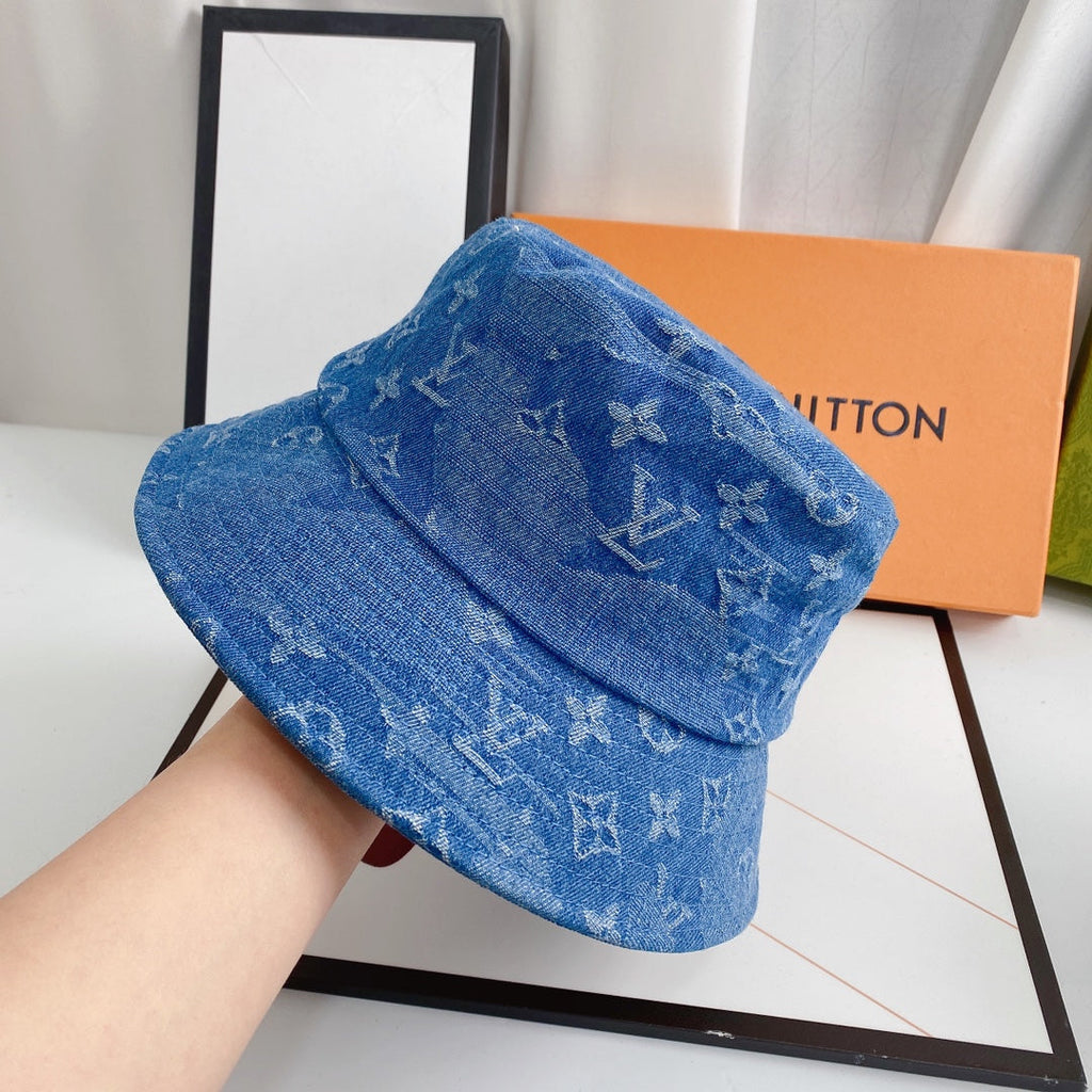 Louis Vuitton LV Monogram Jacquard Denim Bucket Hat for Men & Women