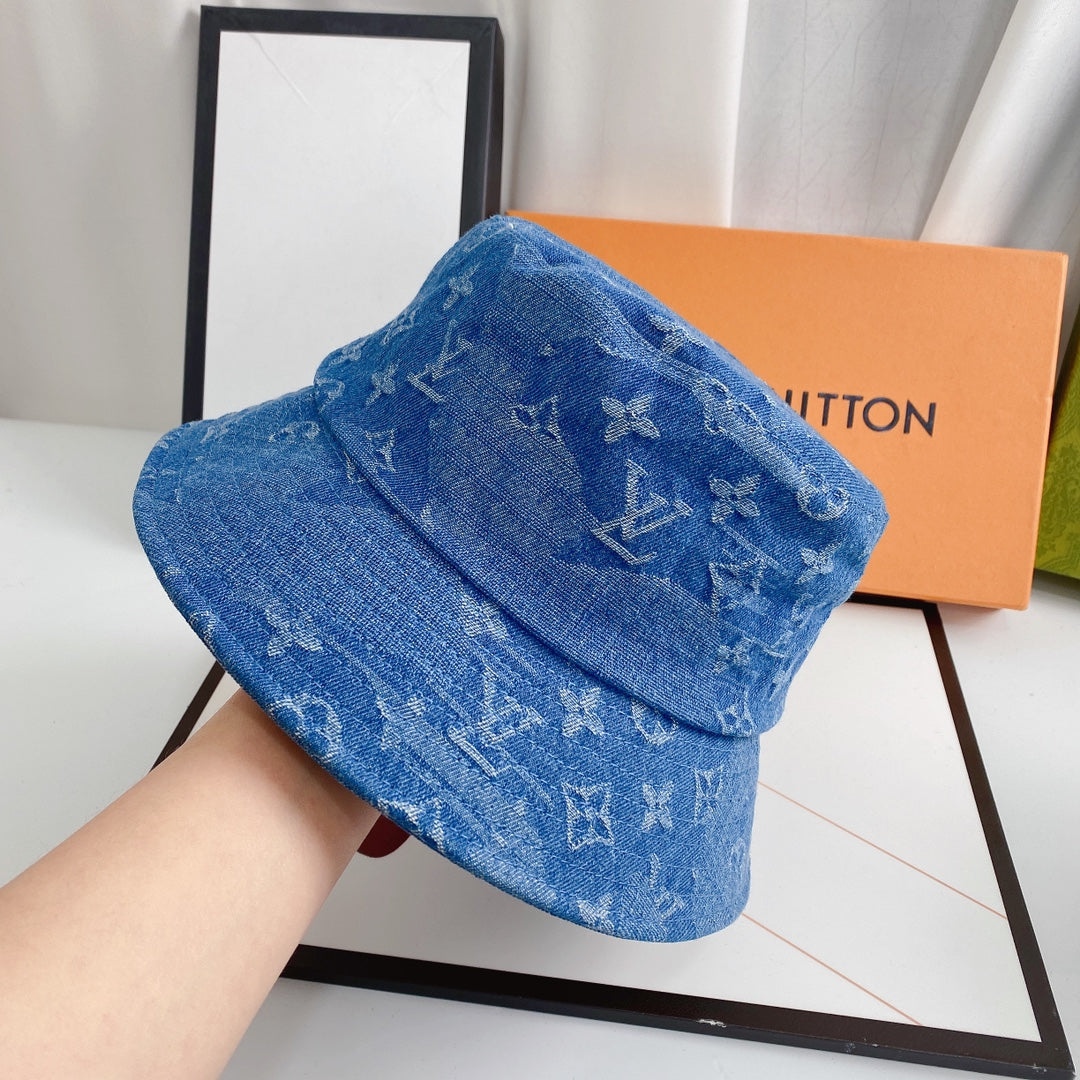 Louis Vuitton LV Monogram Jacquard Denim Bucket Hat for Men & Women