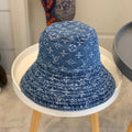 Louis Vuitton Monogram Wide Brim Denim Sun Hat | Luxury Designer UV Protection Hat