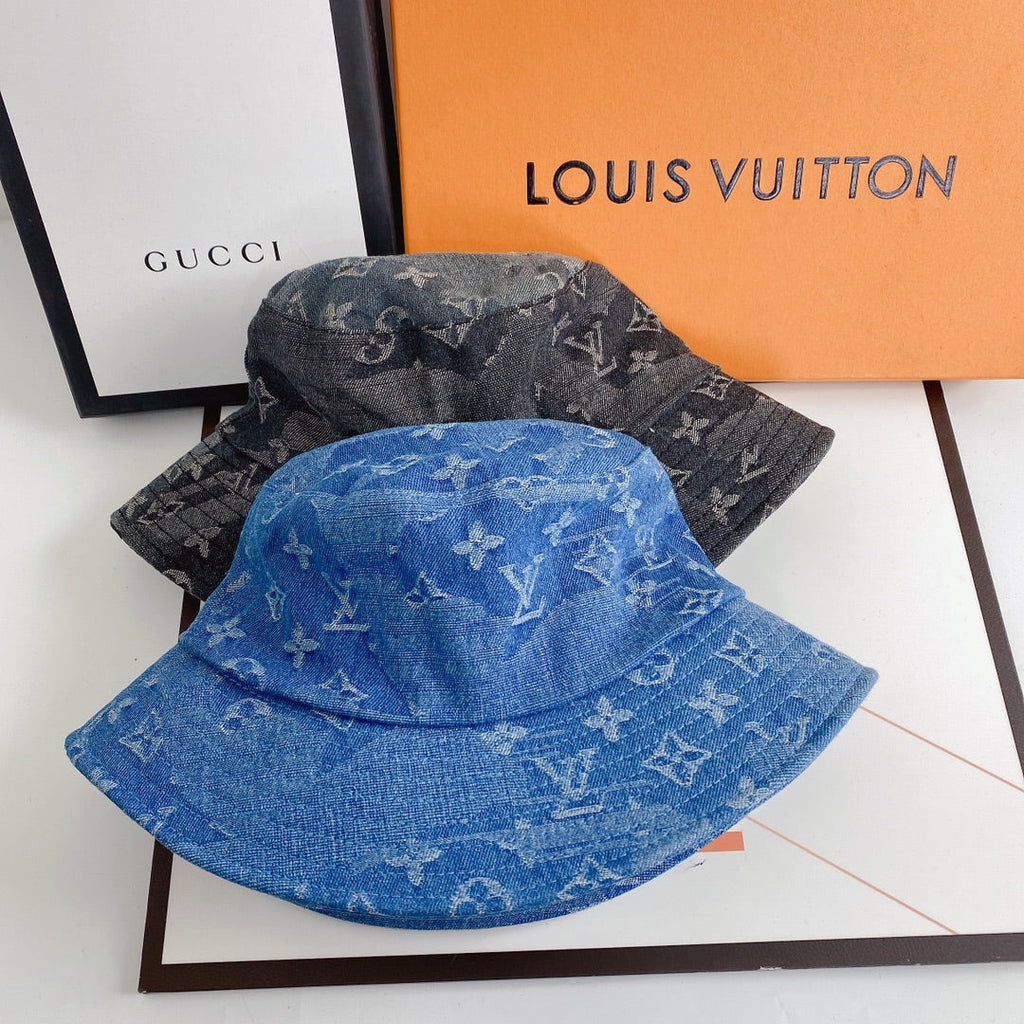 Louis Vuitton LV Monogram Jacquard Denim Bucket Hat for Men & Women
