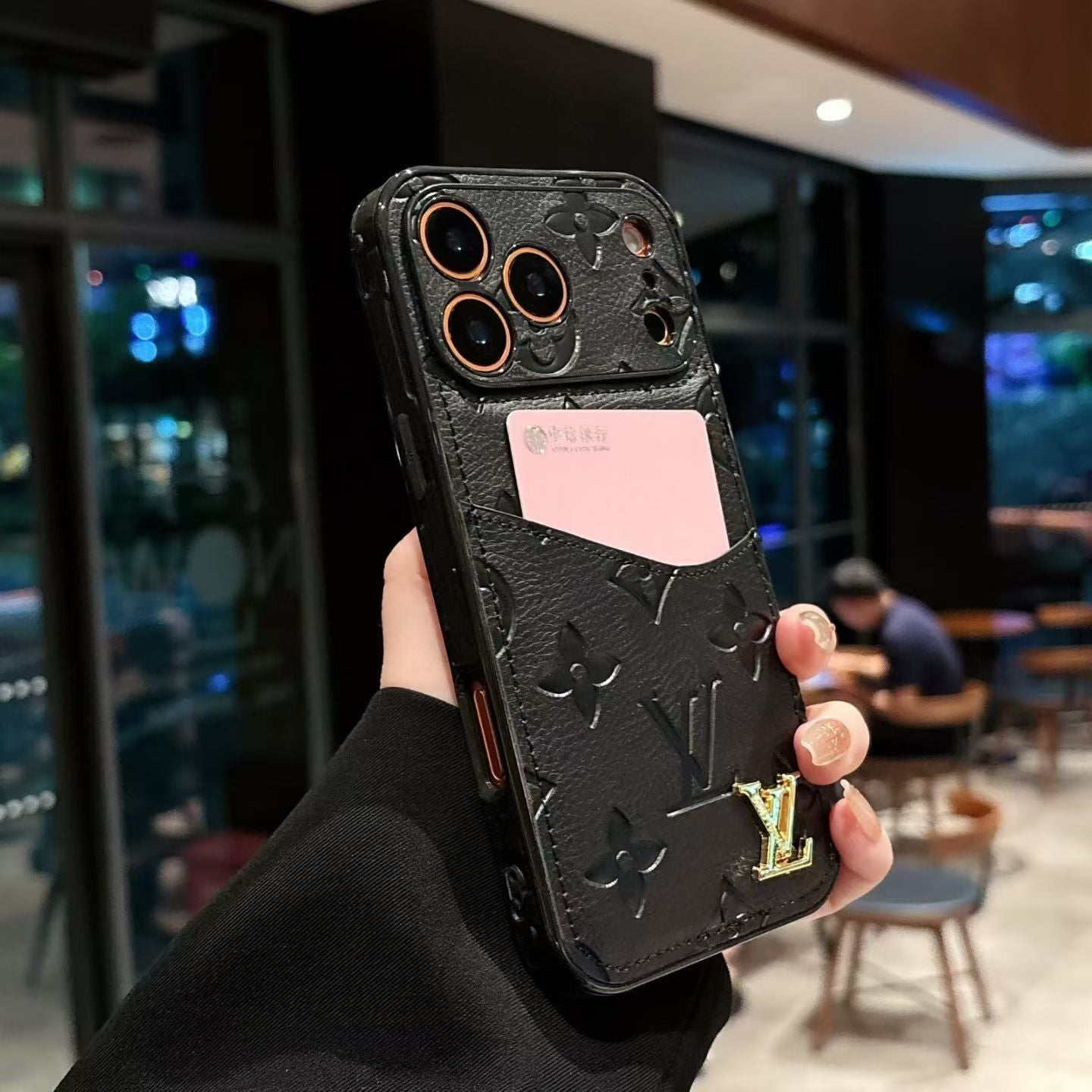 Luxury Louis Vuitton iPhone 18 Pro Case With Card Holder - LV iPhone Case