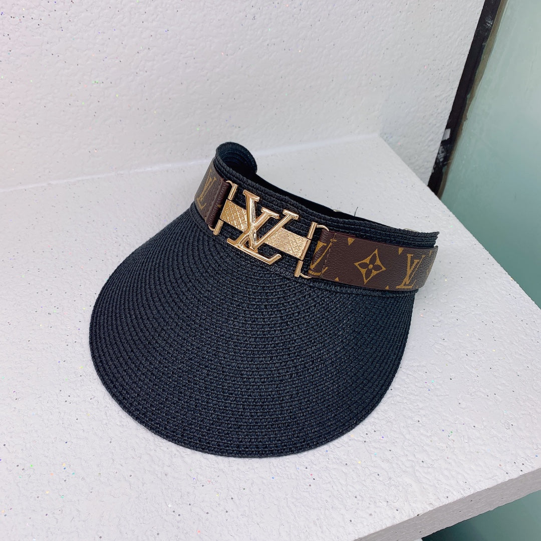 Louis Vuitton LV Monogram Straw Sun Visor for Women | Luxury Beach Hat