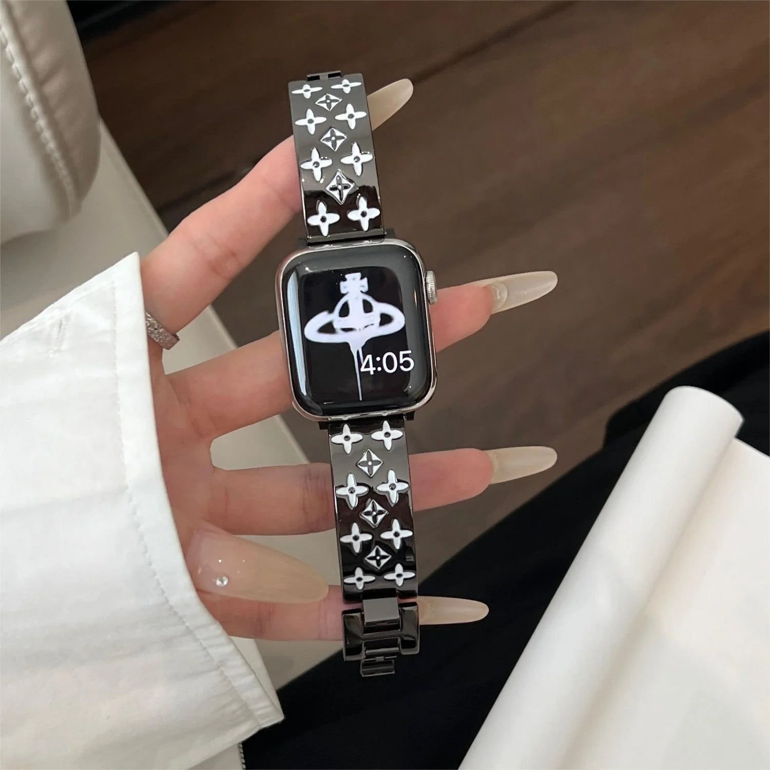 Luxury Louis Vuitton Apple Watch Band – Embossed Metal Strap for Apple Watch Ultra