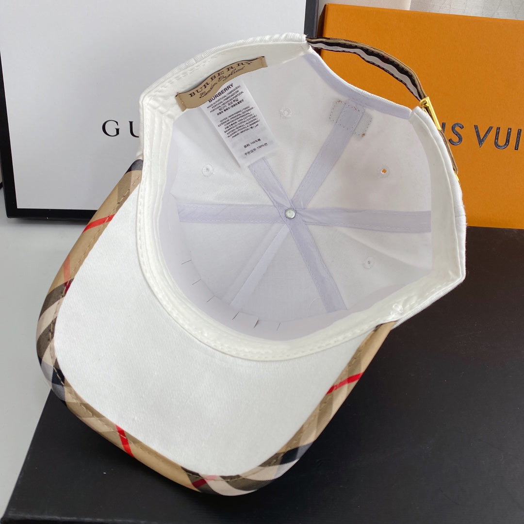 Burberry Vintage Check Embroidered Baseball Cap