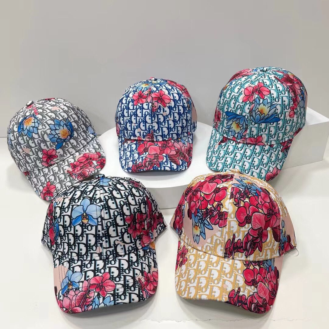 Christian Dior Baseball Cap Floral Embroidered
