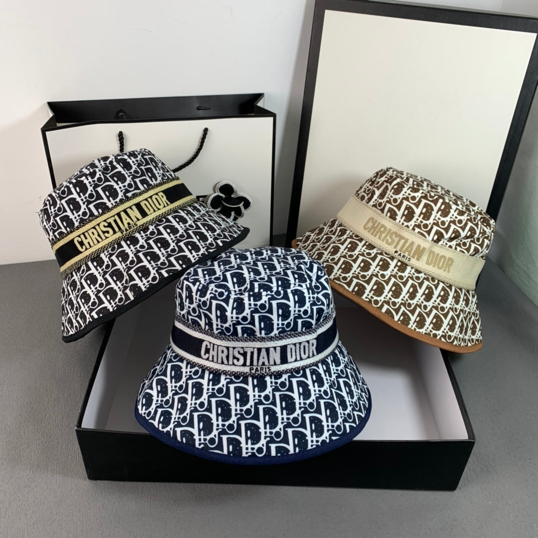 Christian Dior Embroidered Webbing Bucket Hat