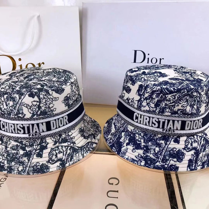 Christian Dior Toile de Jouy Bucket Hat | Luxury Designer Hat