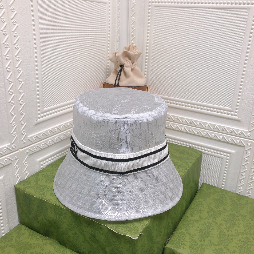Dior Sheer Organza Logo Bucket Hat for Women & Men