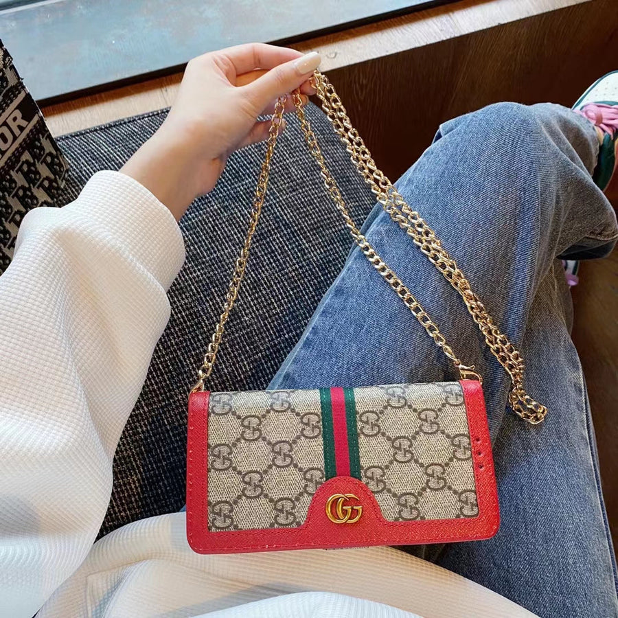 Luxury Gucci GG Samsung Phone Bag Case with Card Holder – Samsung S26 Ultra