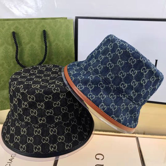 Gucci GG Monogram Premium Denim Bucket Hat for Men & Women