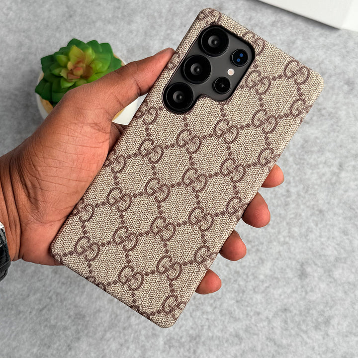 Luxury Gucci GG Samsung S26 Ultra Case – Designer PU Leather Cover
