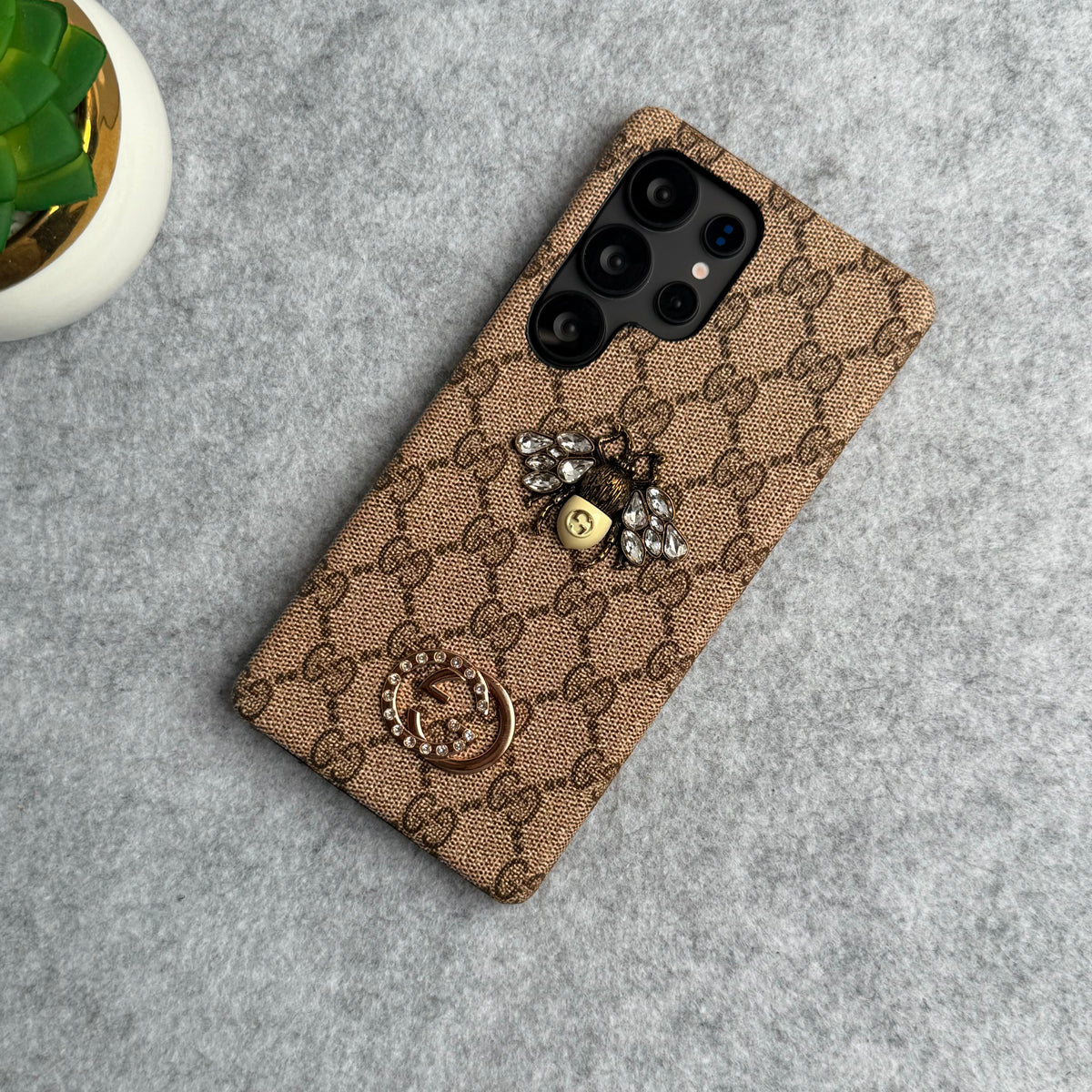Luxury Gucci GG Bee Samsung Galaxy S26 Ultra Case – Designer Cover