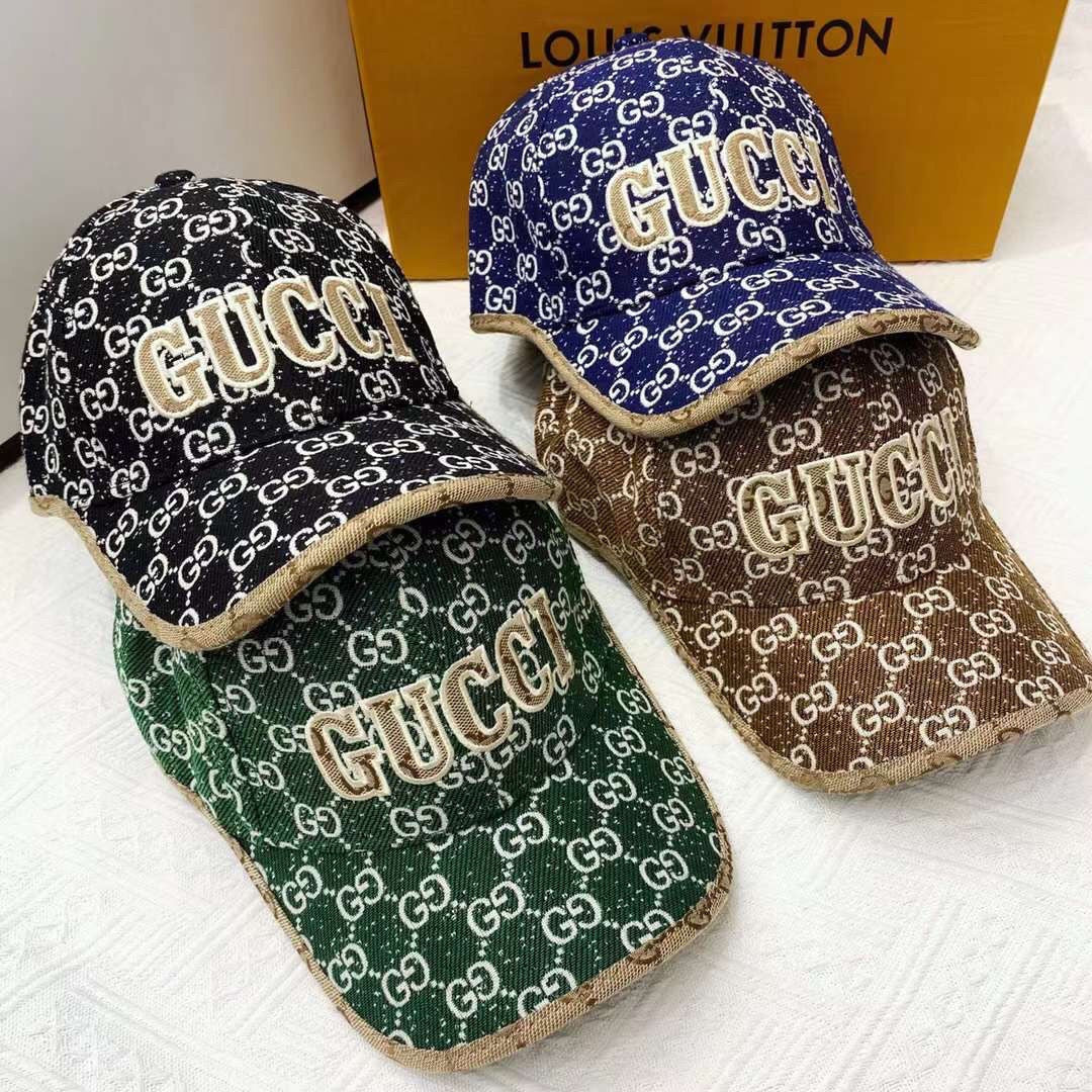 Gucci GG Jacquard Embroidered Baseball Cap