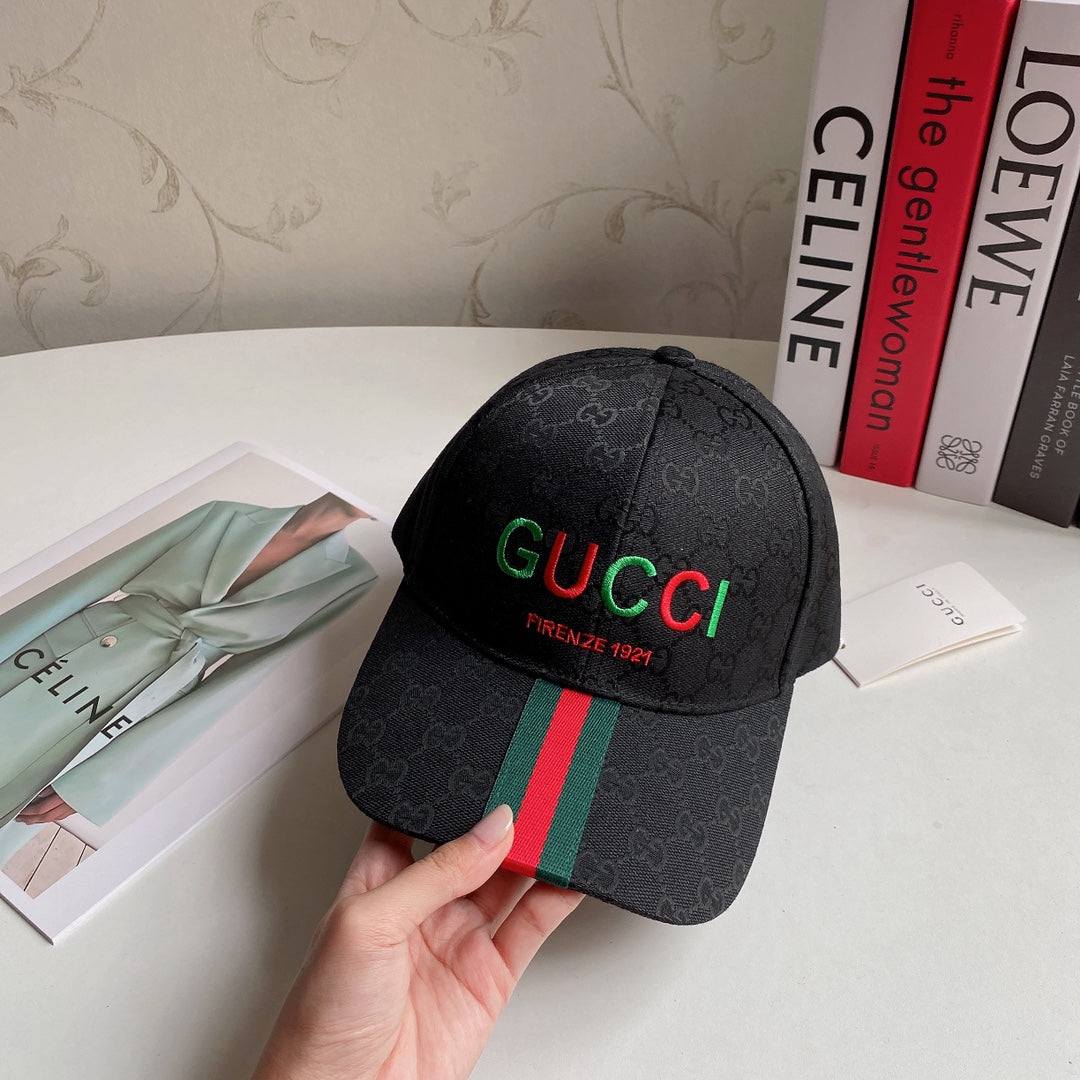 Luxury Gucci Embroidered Cotton Baseball Cap