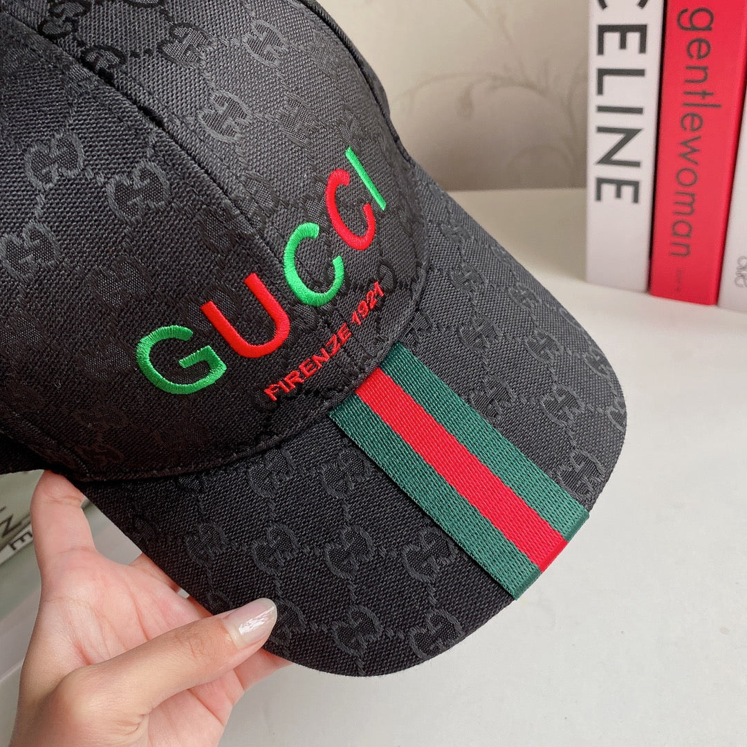 Luxury Gucci Embroidered Cotton Baseball Cap
