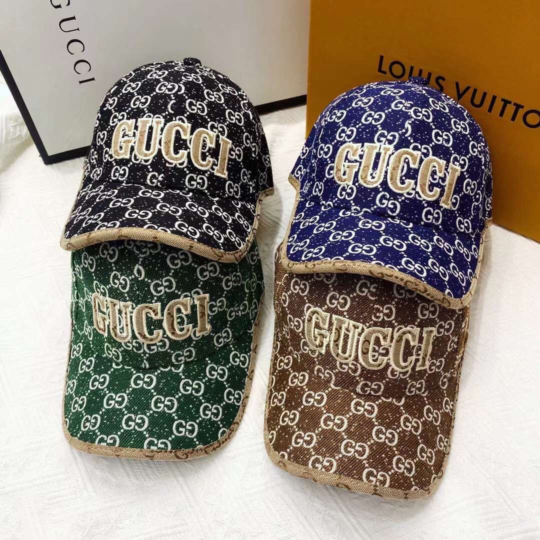 Gucci GG Jacquard Embroidered Baseball Cap