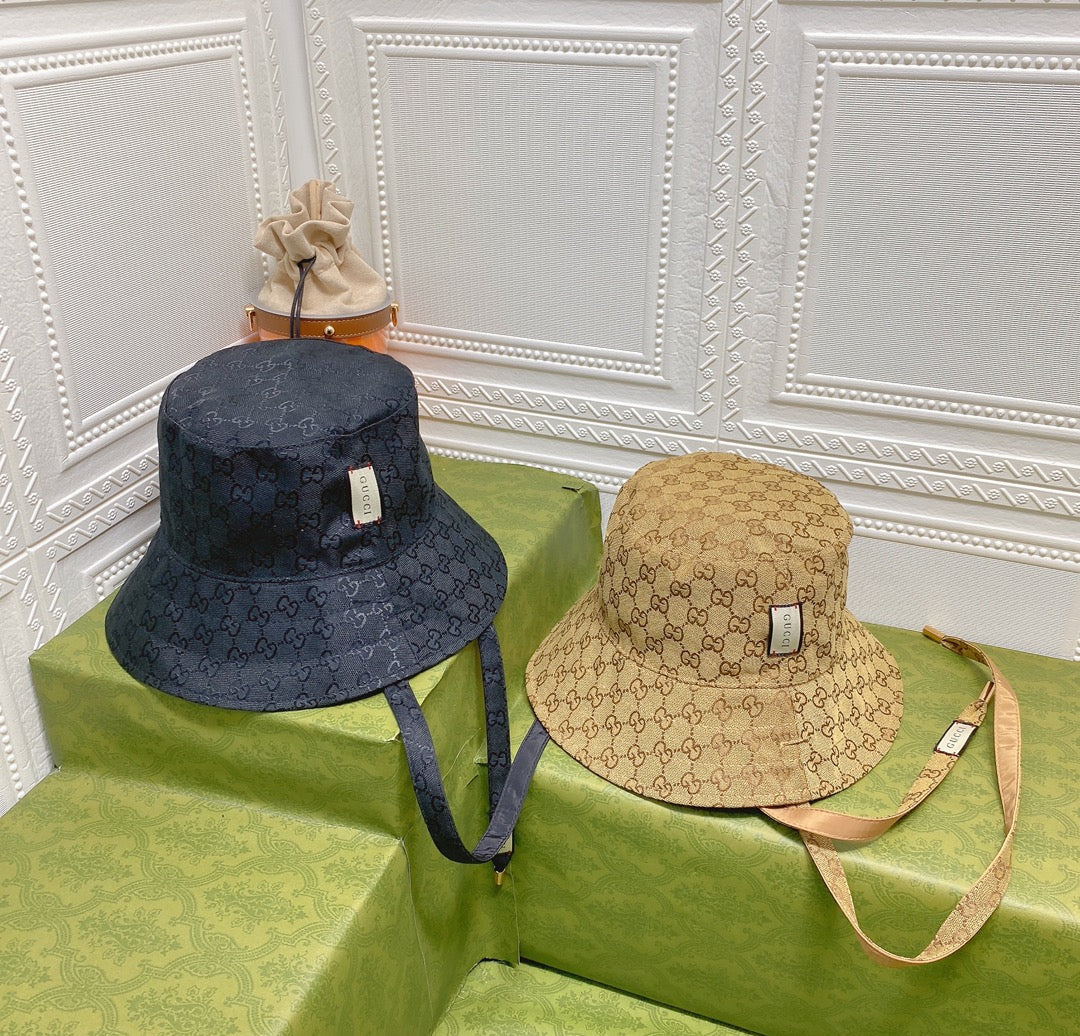 Gucci GG Monogram Double-Sided Strap Bucket Hat