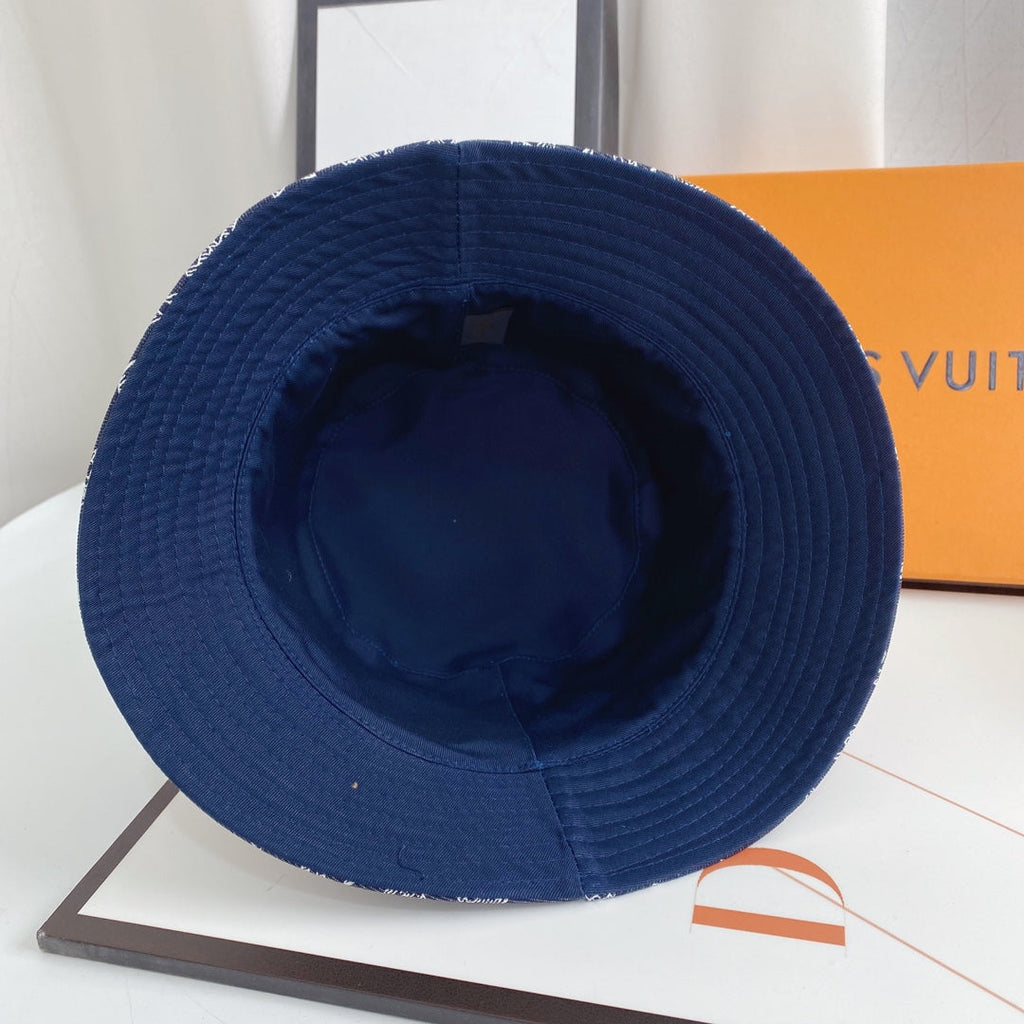 Louis Vuitton Monogram Denim Bucket Hat | Luxury Designer LV Hat
