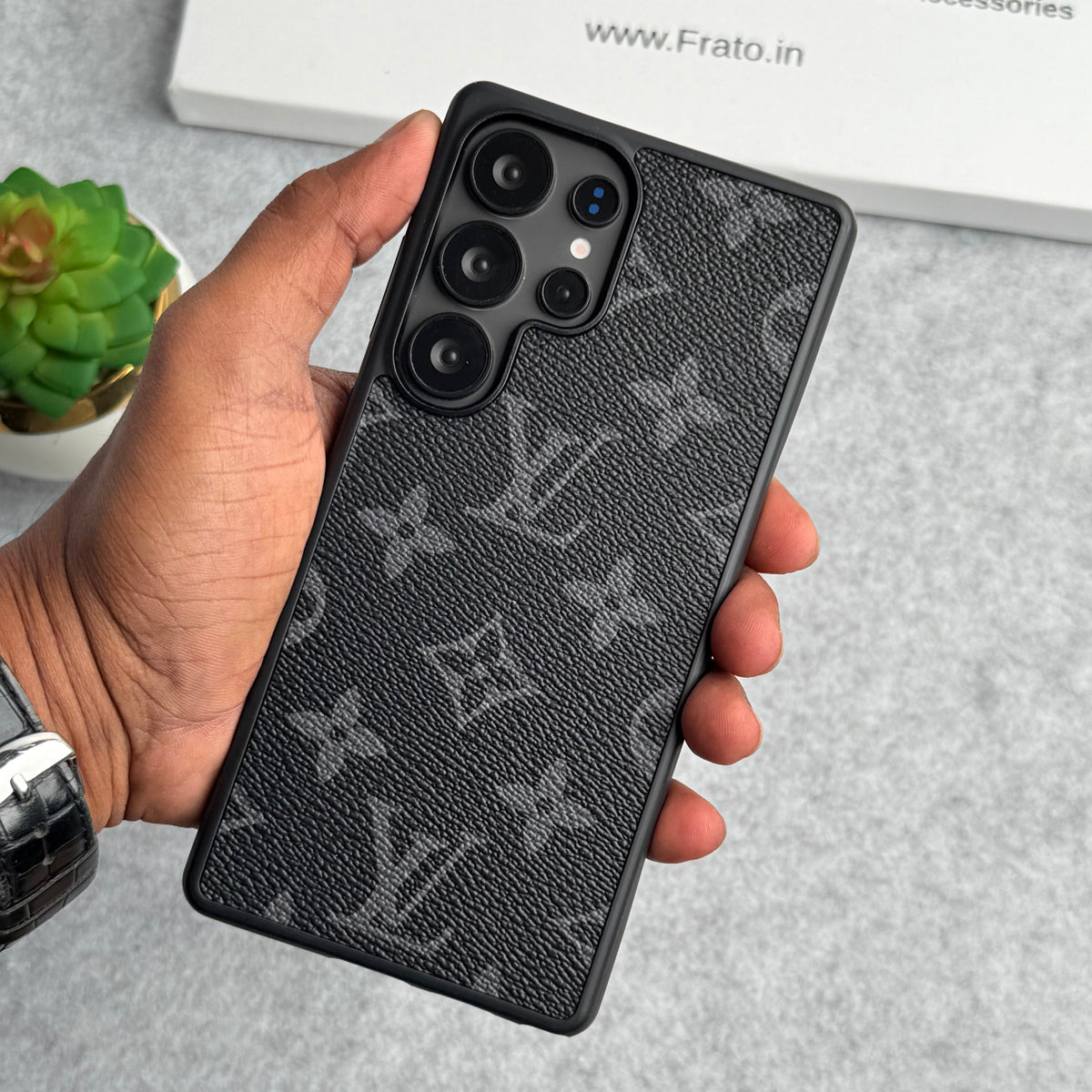 Luxury Louis Vuitton Samsung Galaxy S26 Ultra Case – Monogram PU Leather Cover