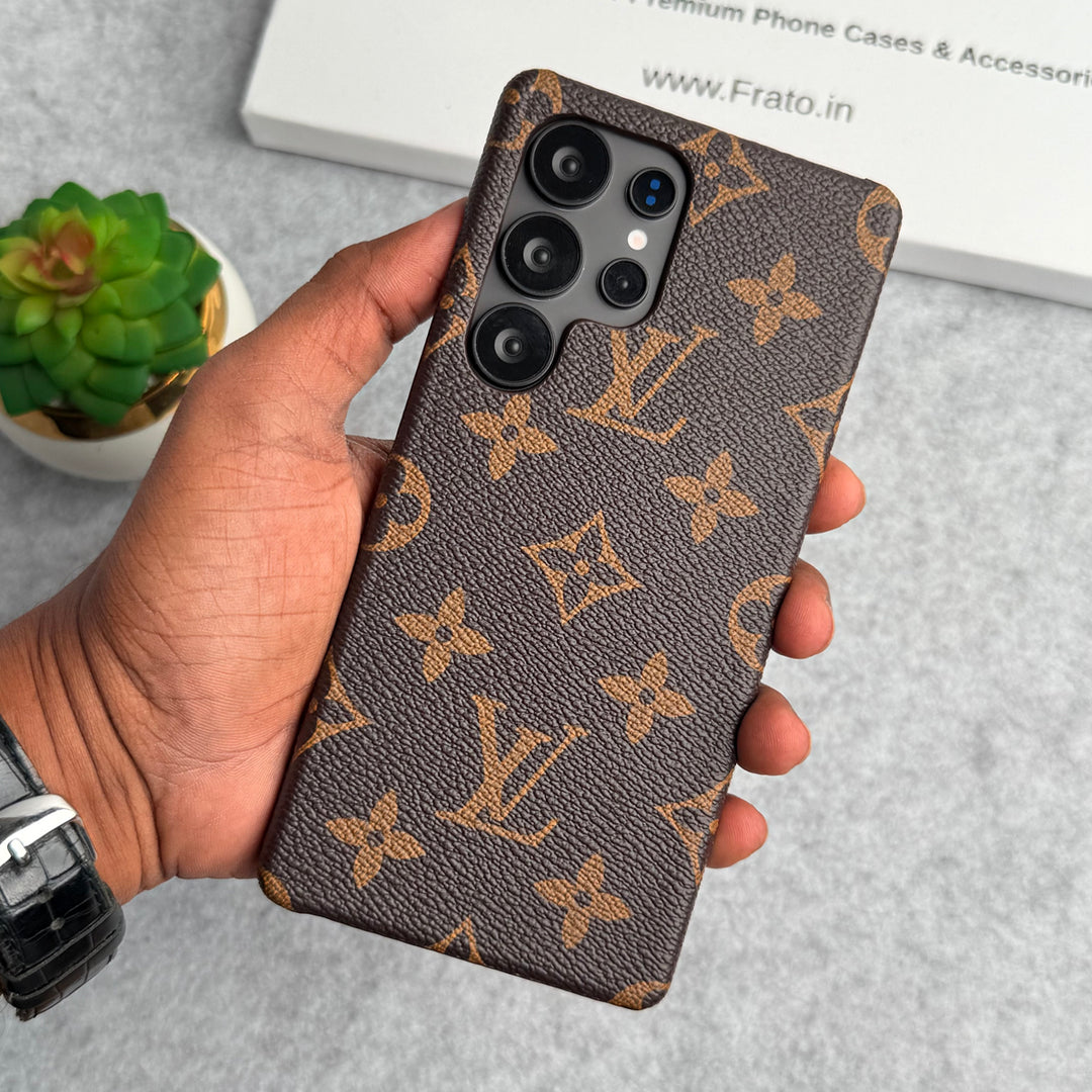 Luxury Louis Vuitton Samsung S26 Ultra Case – Monogram PU Leather Cover
