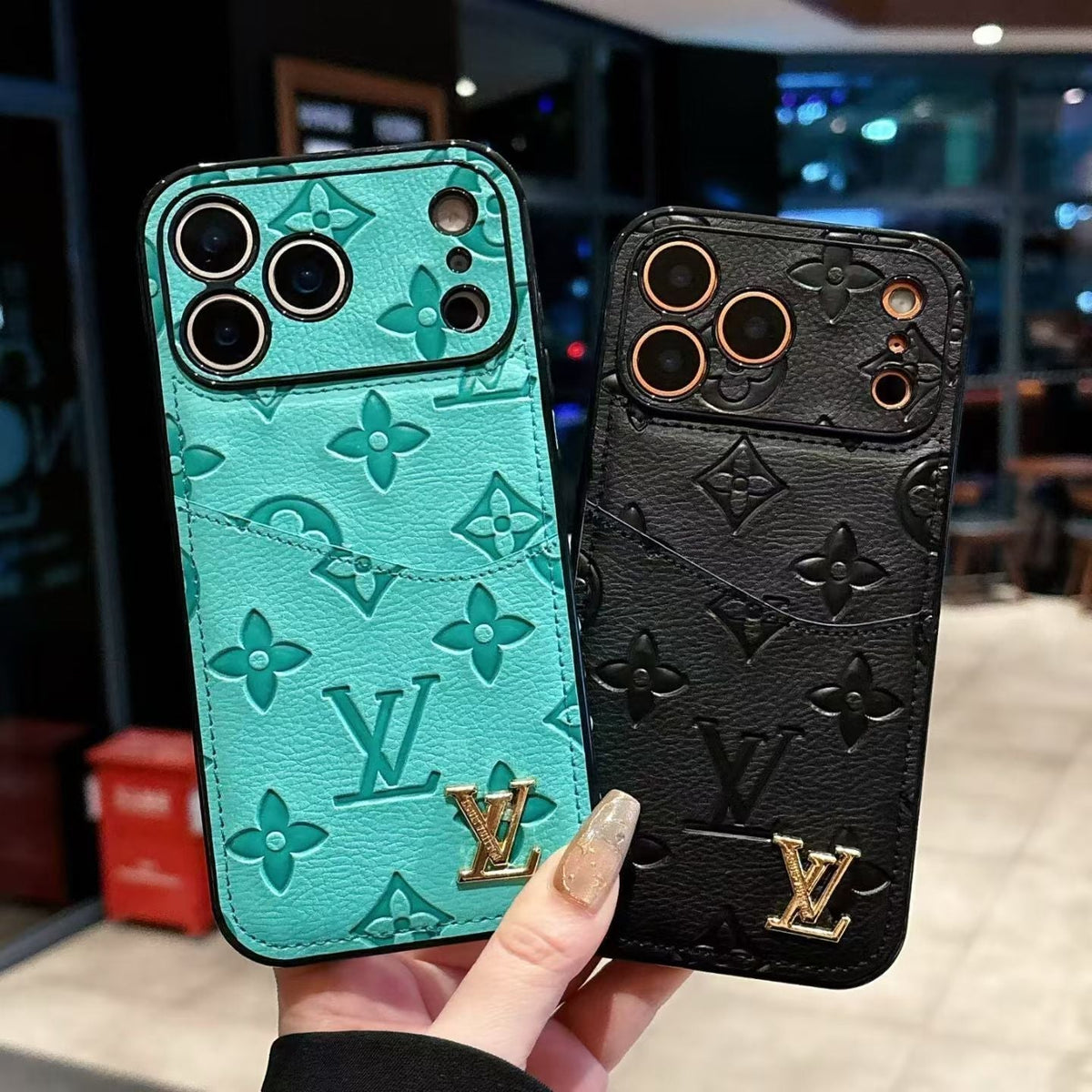 Luxury Louis Vuitton iPhone 18 Pro Case With Card Holder - LV iPhone Case