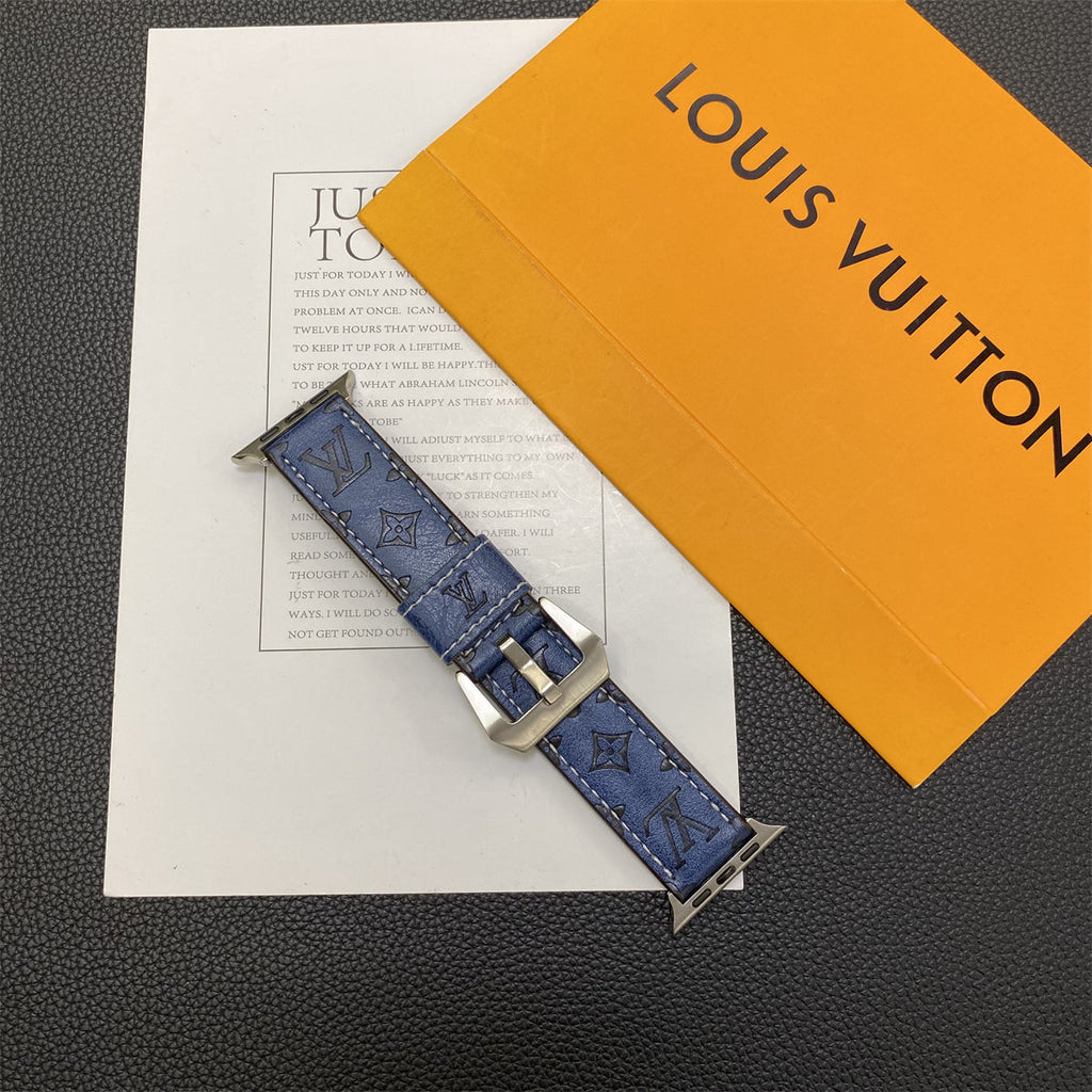 Luxury Louis Vuitton Apple Watch Band – Monogram Leather Strap for Apple Watch Ultra