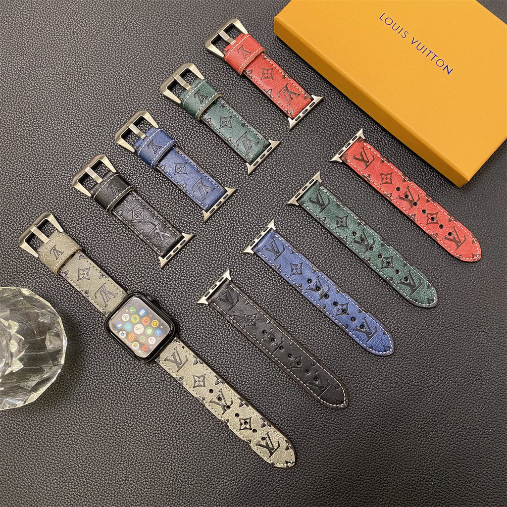 Luxury Louis Vuitton Apple Watch Band – Monogram Leather Strap for Apple Watch Ultra