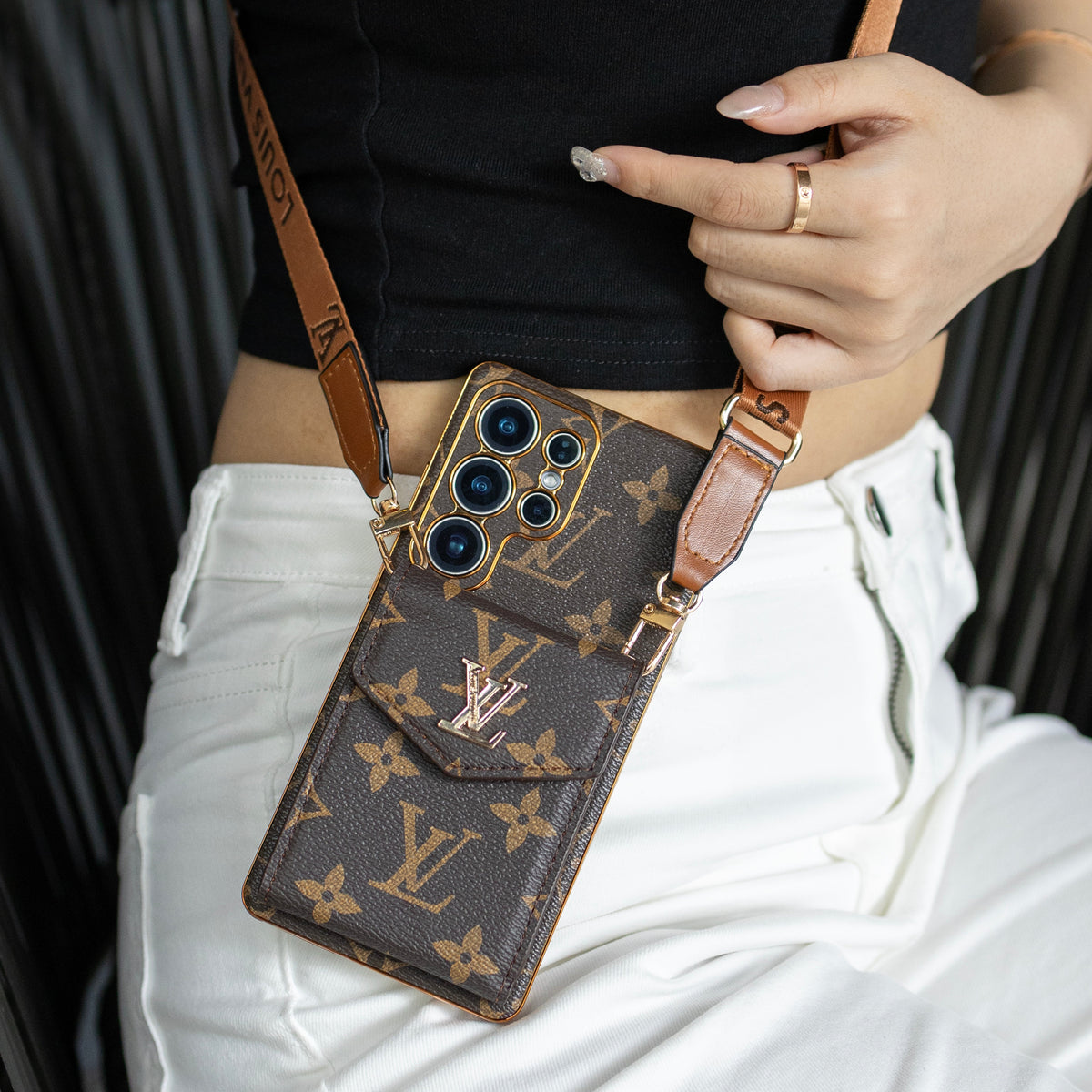 Luxury Louis Vuitton Samsung Galaxy S26 Ultra Case With Strap & Card Holder