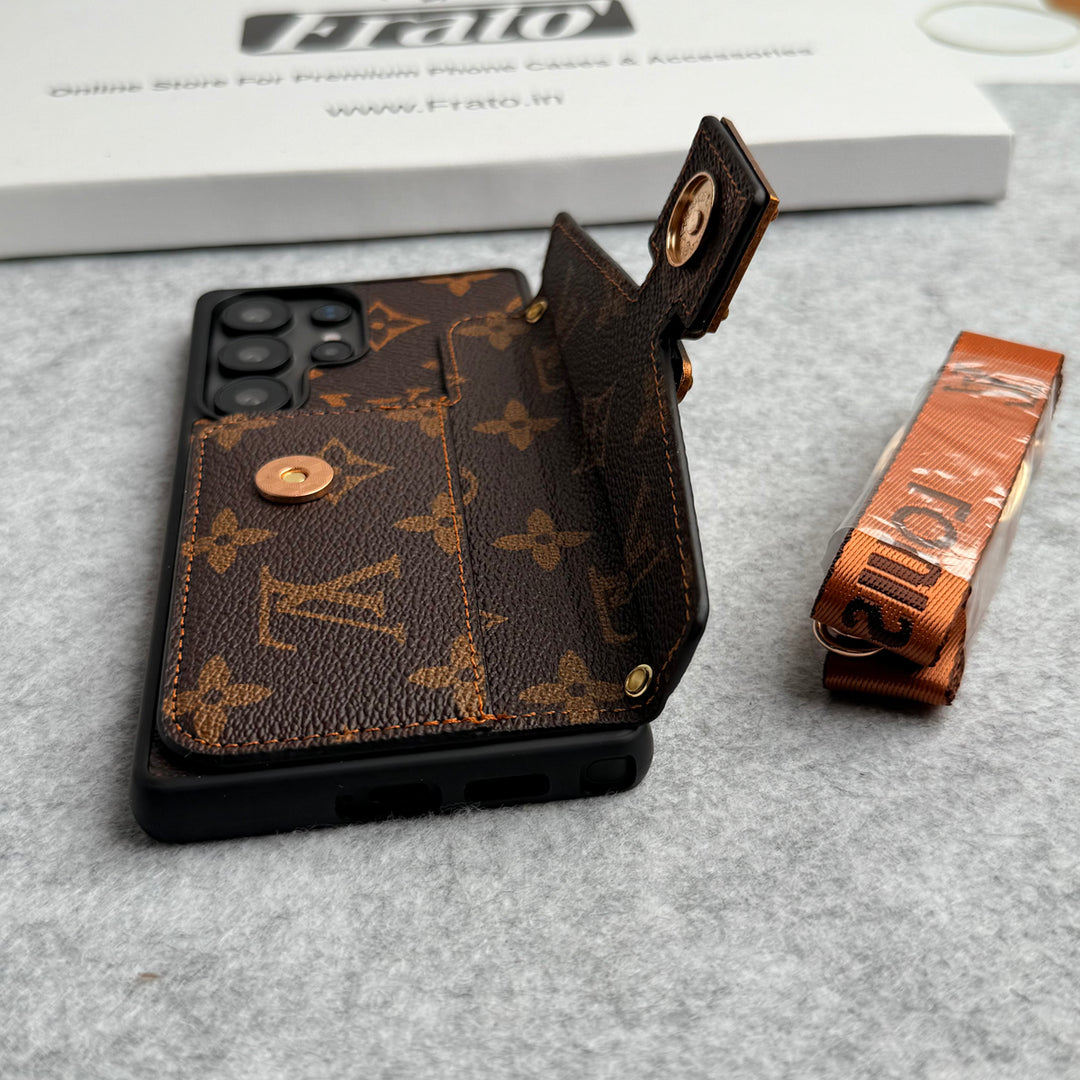 Luxury Louis Vuitton Samsung Galaxy Sling S26 Case with Card Holder – Samsung S26 Ultra