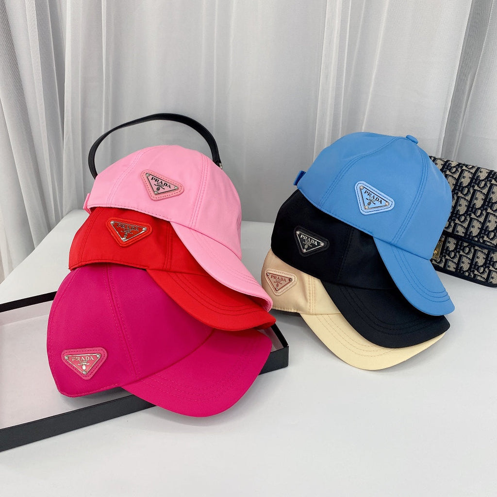 Prada Triangle Logo Baseball Cap | Luxury Designer Hat