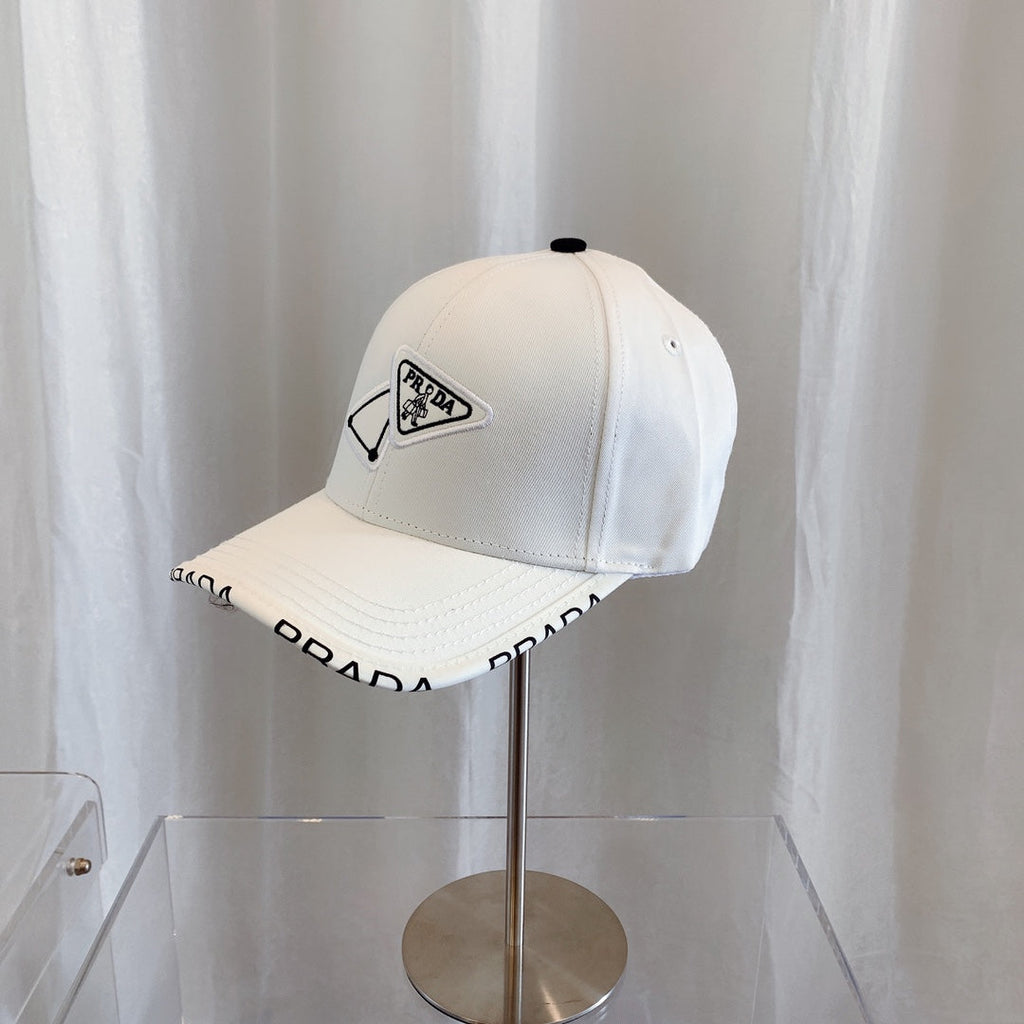Prada Premium Cotton Embroidered Baseball Cap for Men & Women