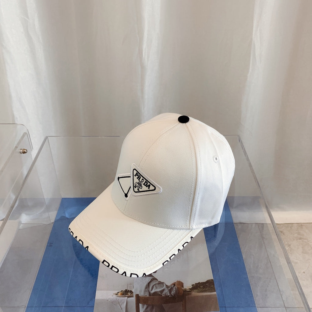 Prada Premium Cotton Embroidered Baseball Cap for Men & Women