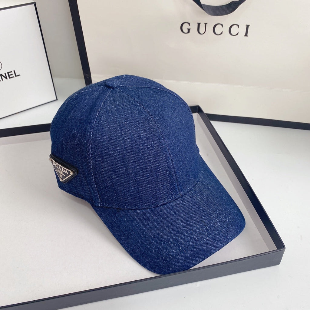 Prada Baseball Cap Dark Denim