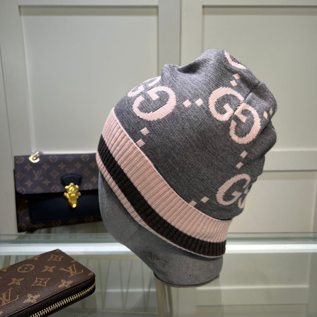 Gucci GG Jacquard Wool Knit Beanie | Luxury Designer Winter Hat