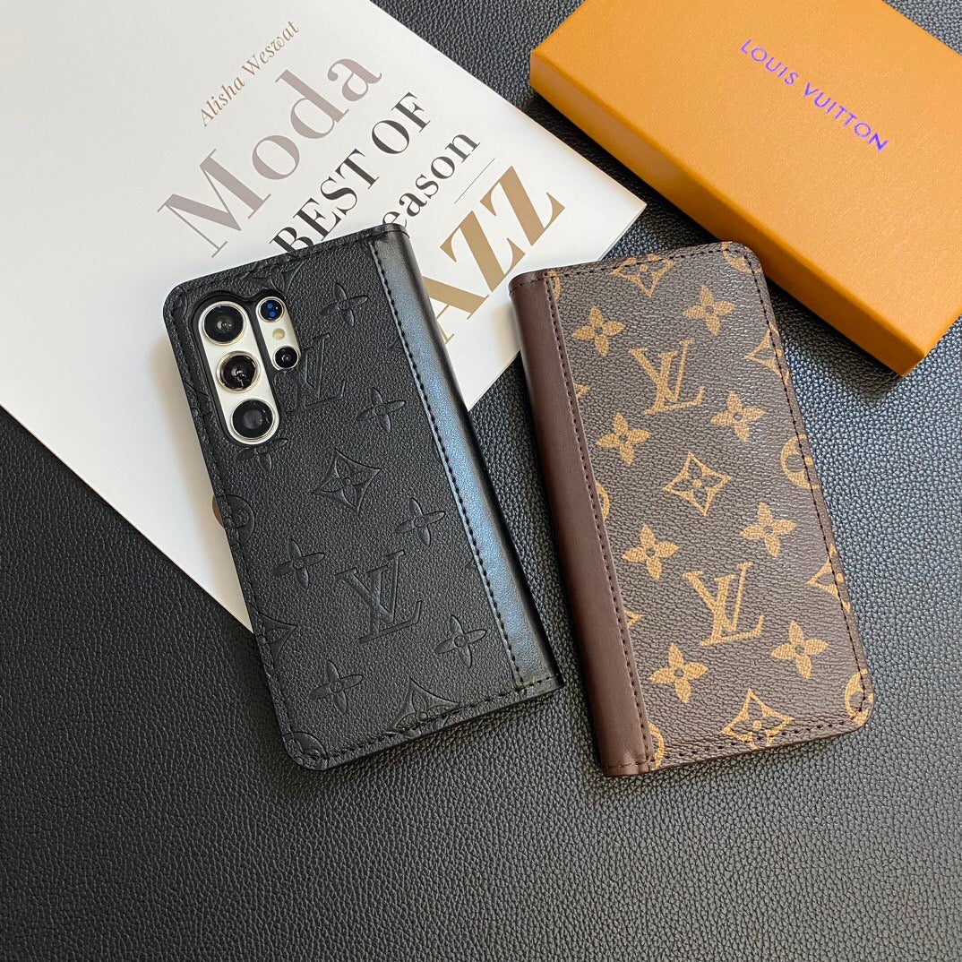 Louis Vuitton Samsung Galaxy S26 Ultra Case Monogram Leather Card Holder | Luxury Designer Phone Cover