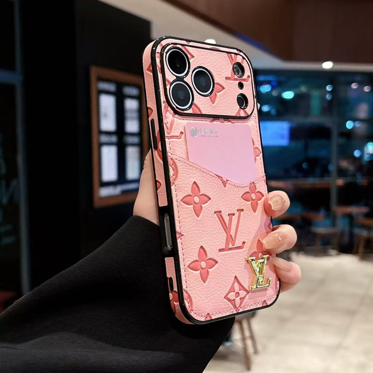 Luxury Louis Vuitton iPhone 18 Pro Case With Card Holder - LV iPhone Case
