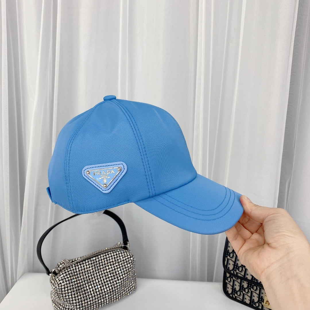 Prada Triangle Logo Baseball Cap | Luxury Designer Hat