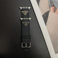 Luxury Prada Apple Watch Band – Triangle Leather Strap for Prada Apple Watch Ultra