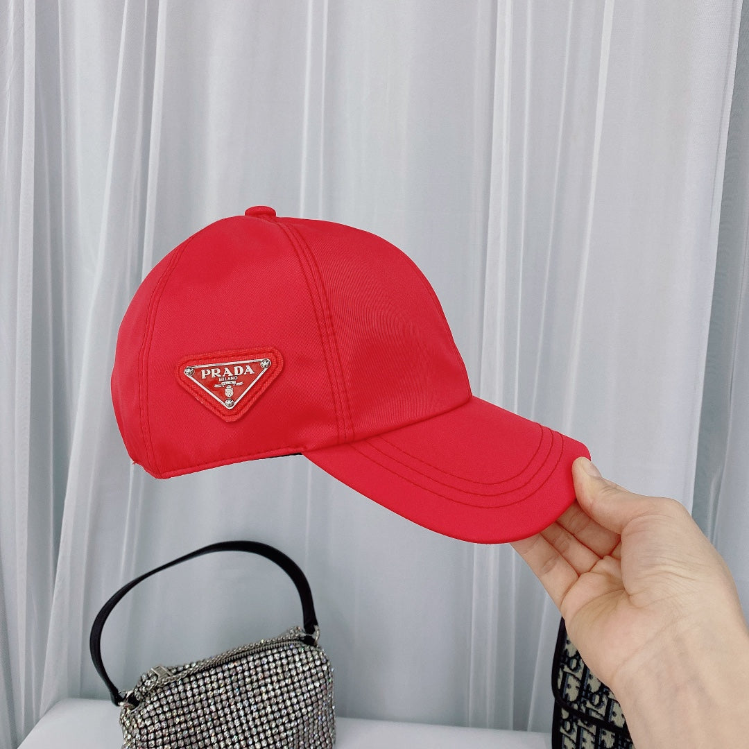 Prada Triangle Logo Baseball Cap | Luxury Designer Hat