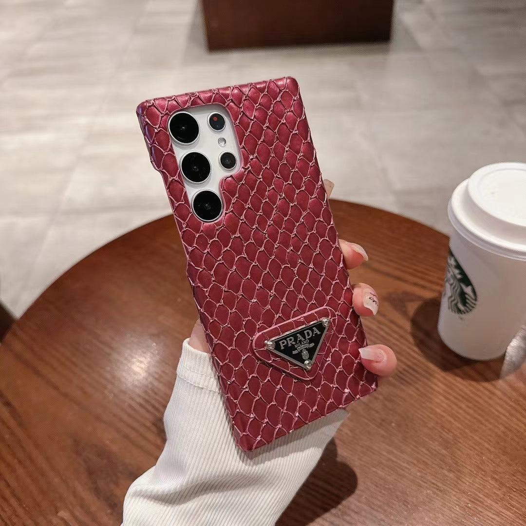 Luxury Prada Snake Print Samsung Galaxy Case – Samsung S26 Ultra Cover