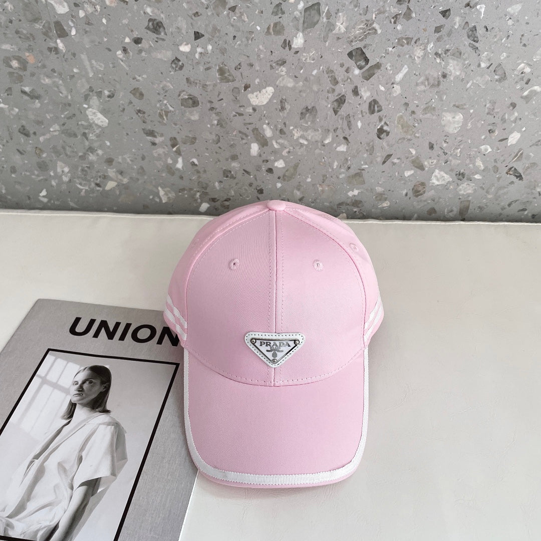 Prada Triangle Logo Baseball Cap | Luxury Designer Cotton Hat