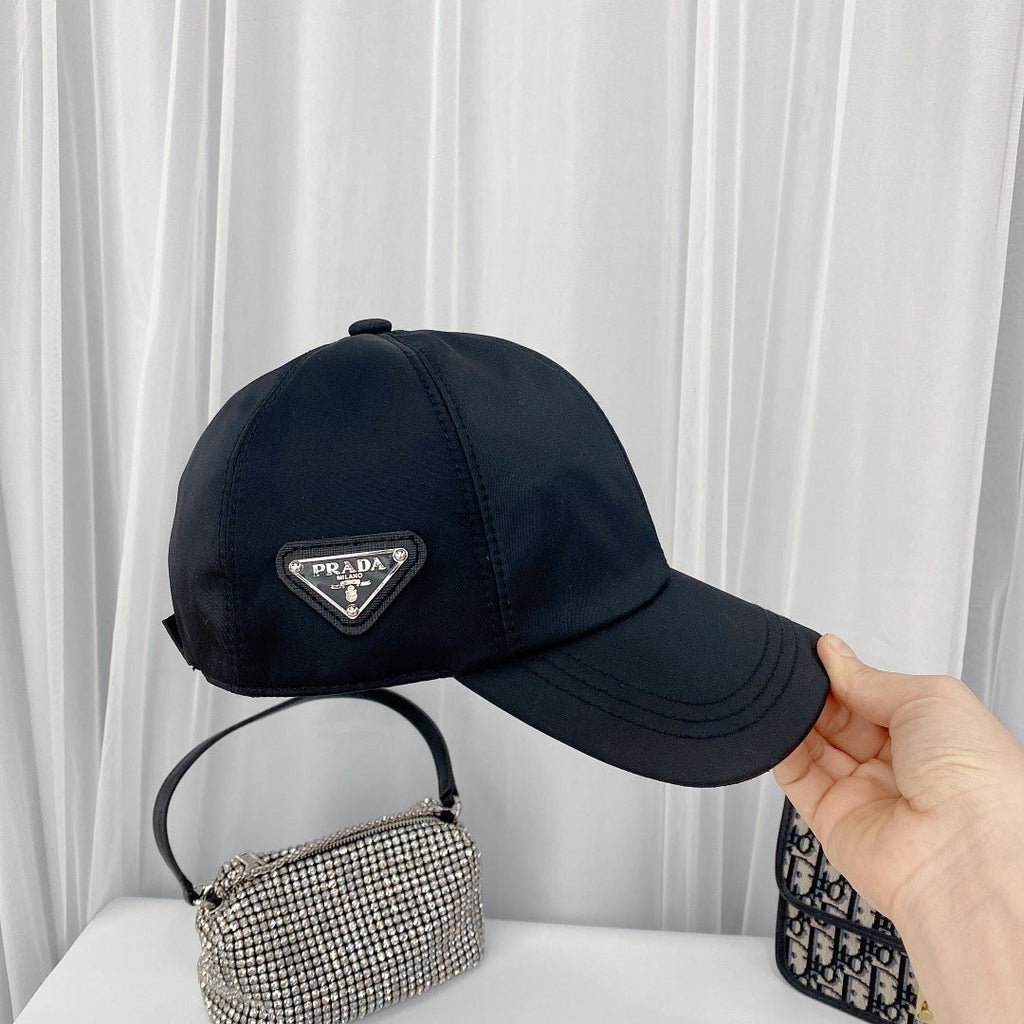 Prada Triangle Logo Baseball Cap | Luxury Designer Hat