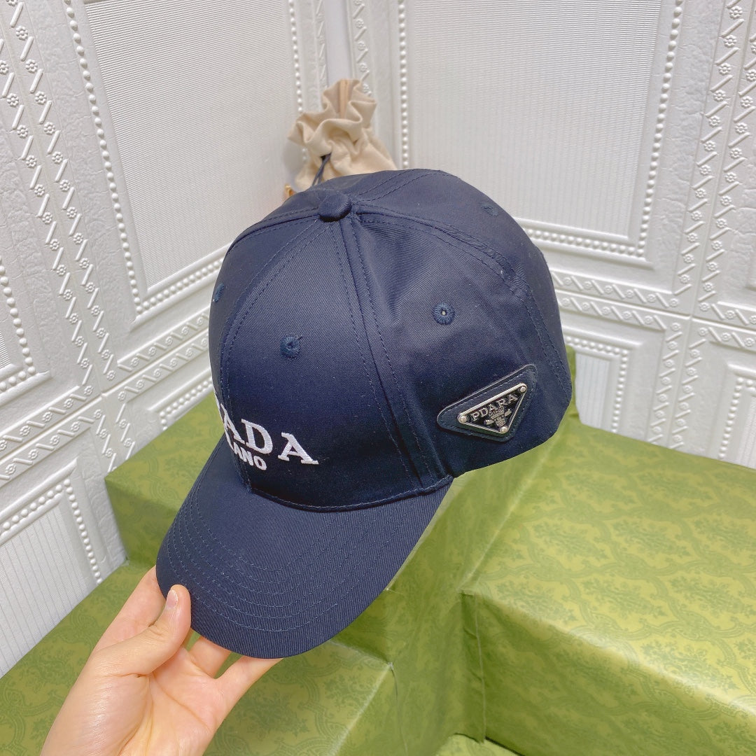 Luxury Prada Embroidered Baseball Cap for Men & Women