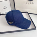 Prada Baseball Cap Dark Denim