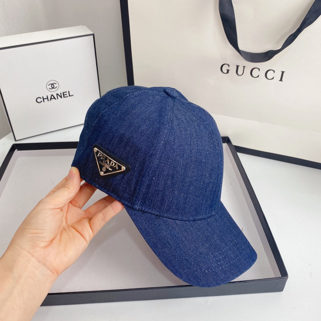 Prada Baseball Cap Dark Denim